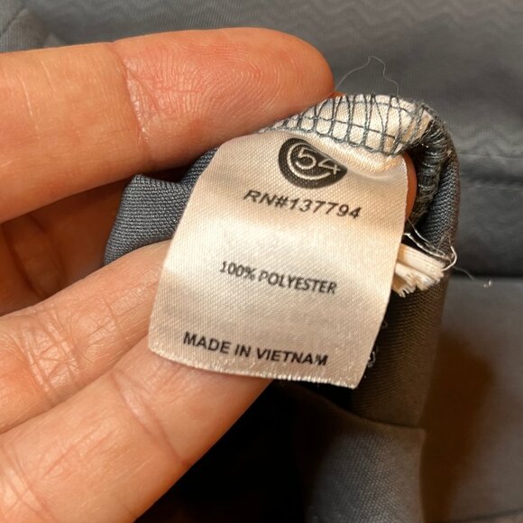 WHISTLING STRAITS Polo Shirt Mens Medium Performance Golf S/S Gray Pattern - Picture 15 of 15